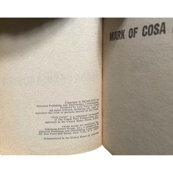 Vintage Nick Carter Killmaster Paperback Book Lot Of 16 Espionage Adventure Nove - Picture 9 of 16